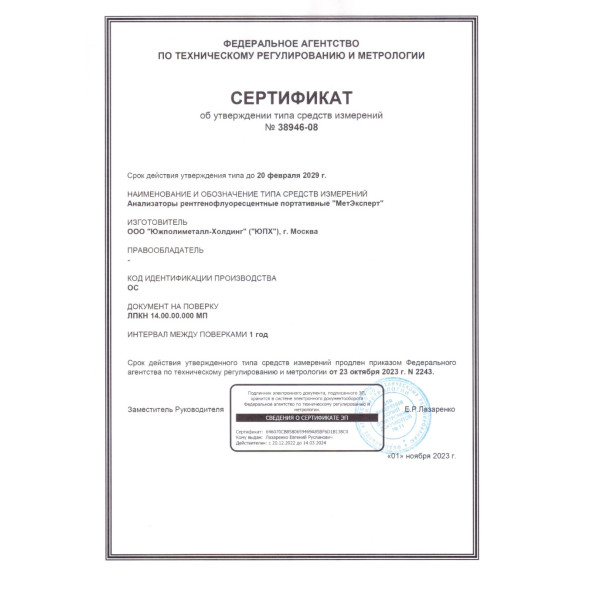 РФА портативный МетЭксперт